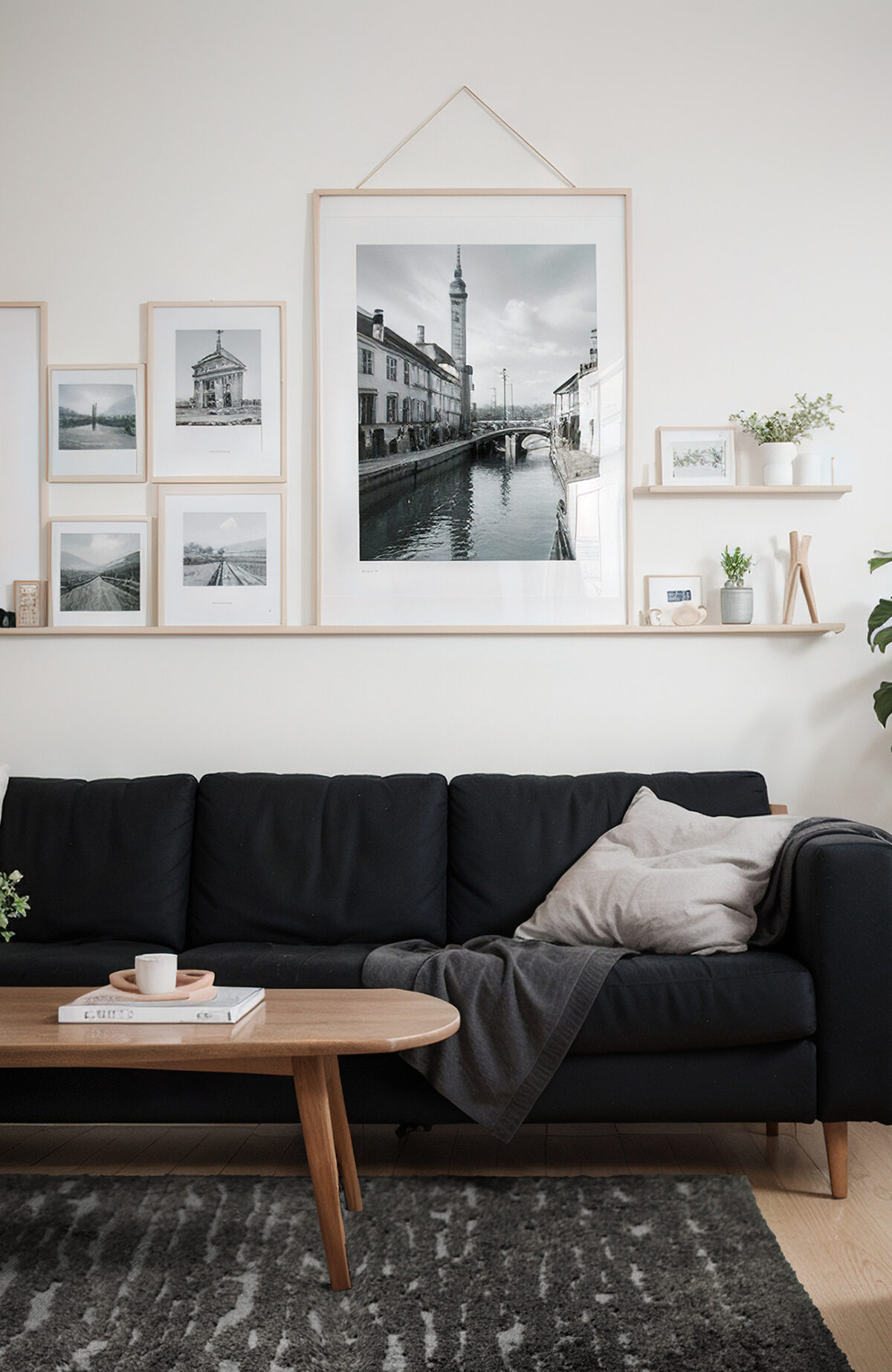 Zacht Hoogpolig Vloerkleed - Effen Donker Grijs - Boho Scandi Tapijt - Woonkamer, Loper - 80cm x 220cm - Afbeelding 4