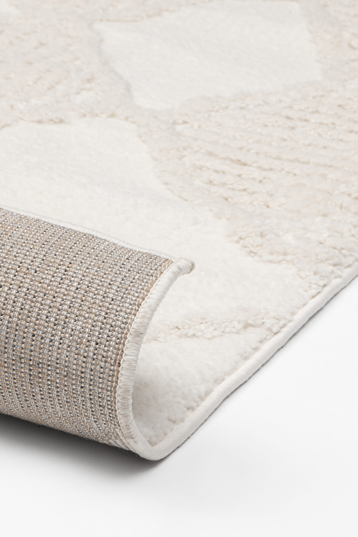 Zacht Hoogpolig Vloerkleed - Effen Nordic Wit - Boho Scandi Tapijt - Woonkamer, Loper - 80cm x 220cm - Afbeelding 3