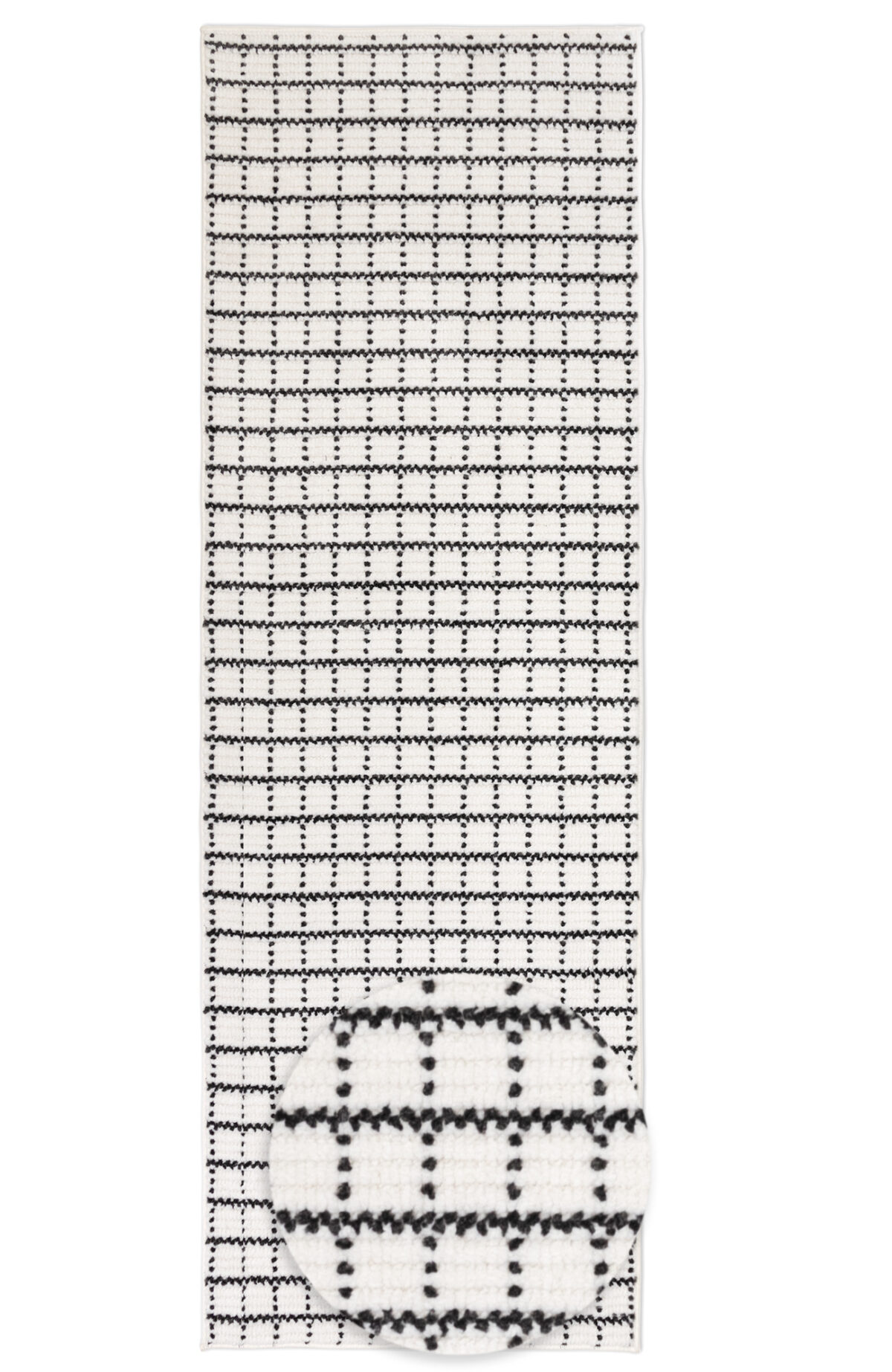 JACKY CREAM/CHARCOAL - 80cm x 220cm