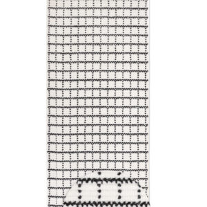 JACKY CREAM/CHARCOAL - 80cm x 220cm