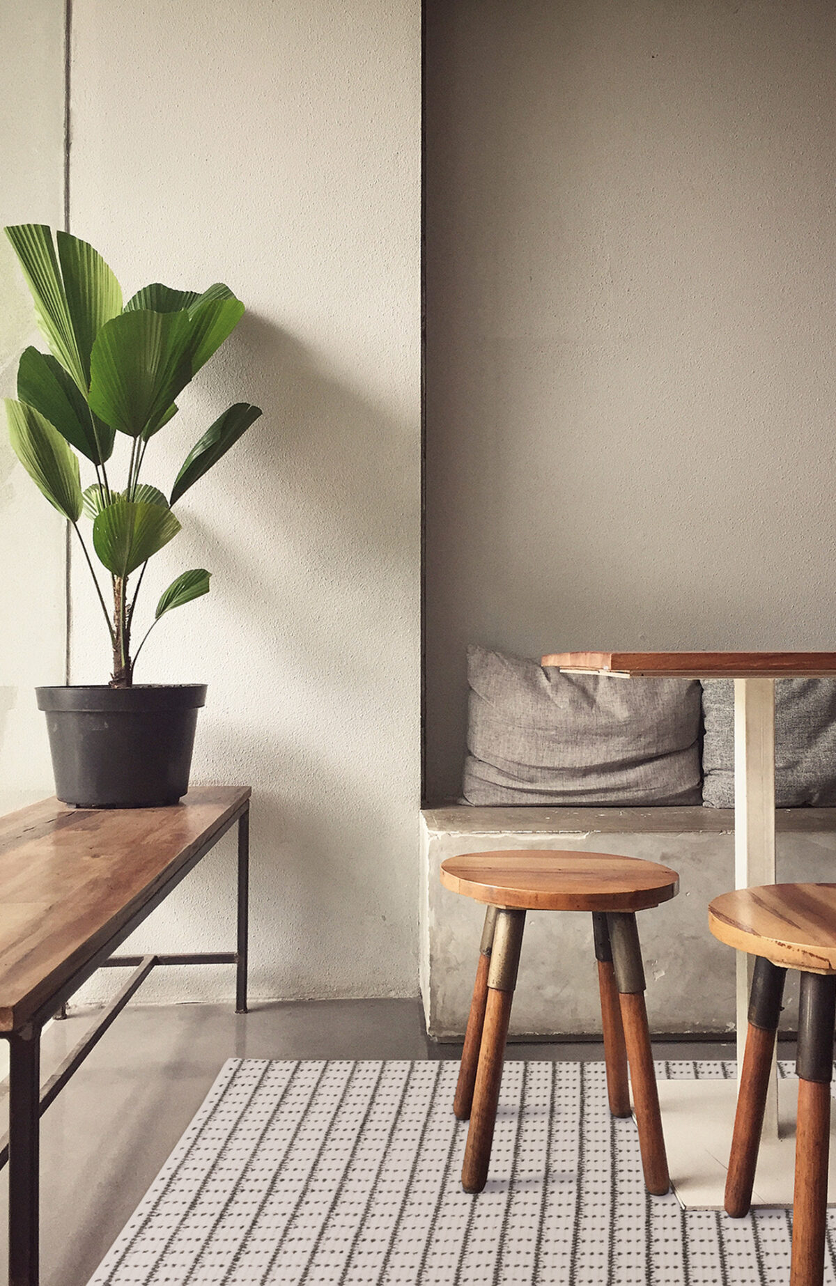 Vloerkleed - Zacht & Gezellig - 80cm x 220cm - Cream-Anthraciet - 3D Effect - Slaapkamer, Tapijt, Boho, Scandi - Afbeelding 4